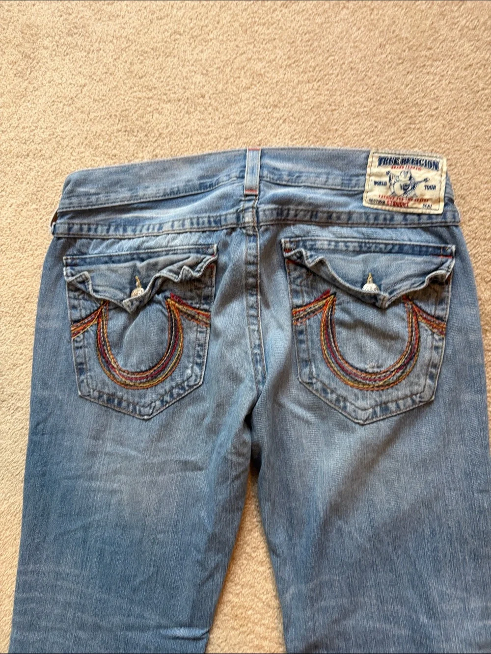 True Religion Light Blue Straight Jeans